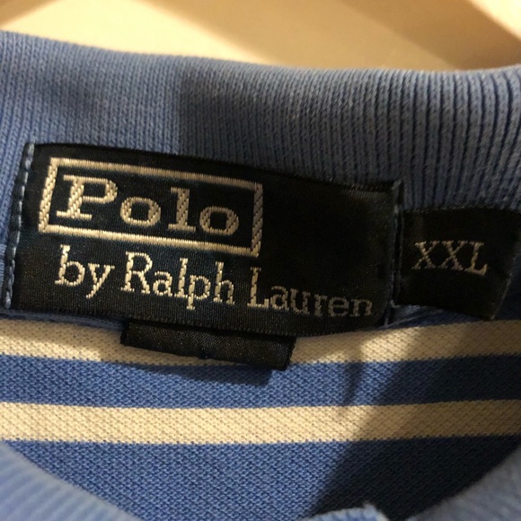 Polo by Ralph Lauren Blue & White Polo Sz XXL - Picture 3 of 3